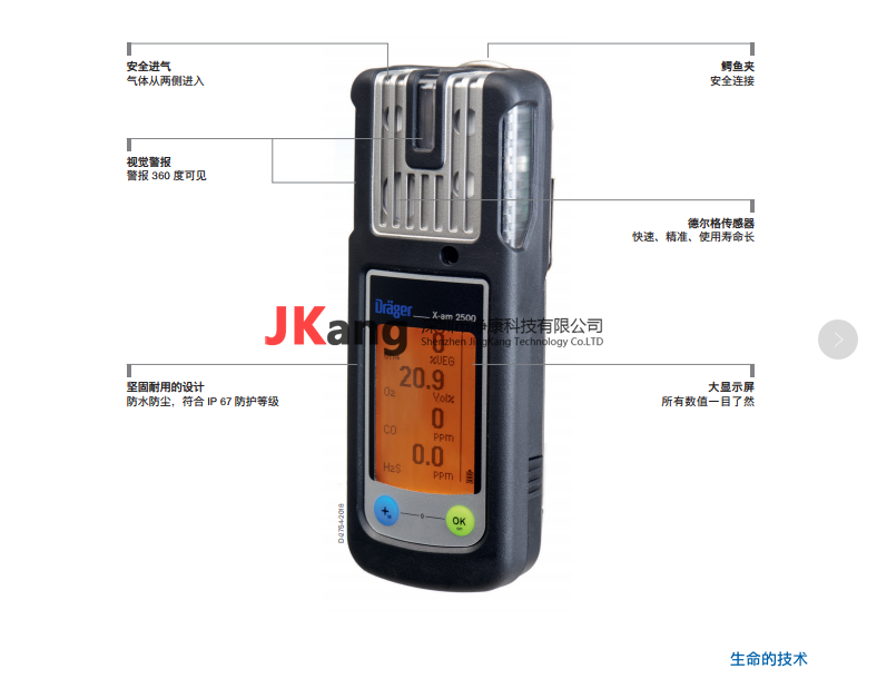 Drager德?tīng)柛馲-am2500四合一氣體檢測(cè)儀,X-am250氣體檢測(cè)儀