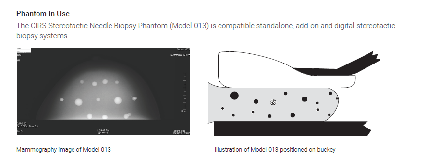 CIRS 013乳腺模體，CIRS 013立體定向穿刺活檢體模